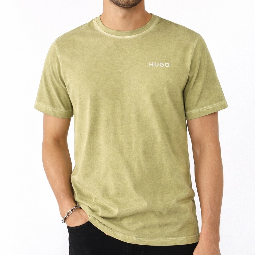 Hugo Boss Red Label Green Dallejo Logo Graphic Tee XL Cotton Shirt Casual Luxury